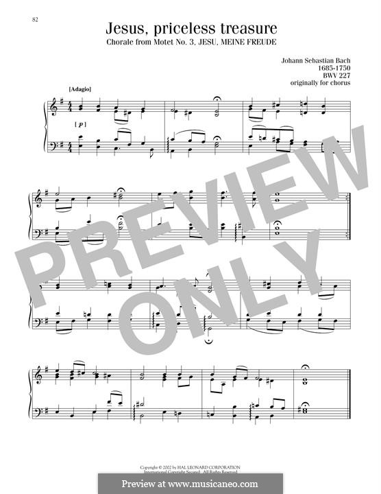 Jesu, meine Freude, BWV 227: Für Klavier by Иоганн Себастьян Бах