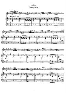 Hongroise: Для флейты и фортепиано (in F Major) by Адольф Адам