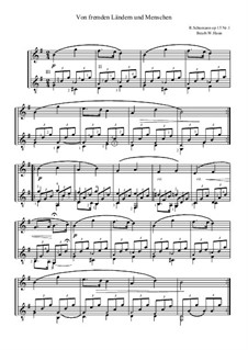 No.1 О чужих странах и людях: For flute (or violin) and guitar by Роберт Шуман
