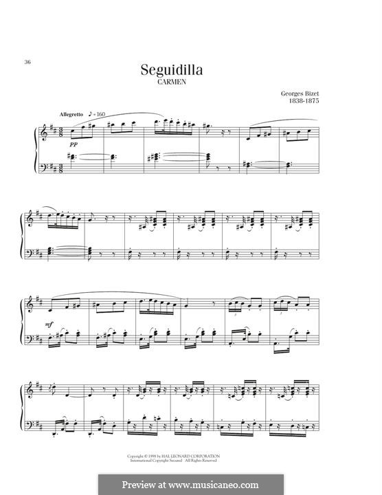 Сегидилья: Для фортепиано by Жорж Бизе