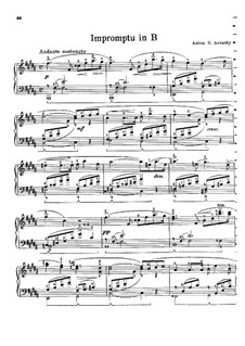 Четыре пьесы, Op.25: No.1 Impromtu by Антон Аренский