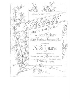 Серенада для струнного оркестра, Op.3: Партитура и партии by Николай Соколов
