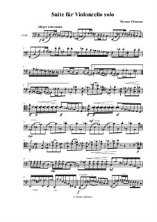 Suite für Violoncello solo, Op.5: 1. Satz Allegro scherzando by Thomas Uhlmann