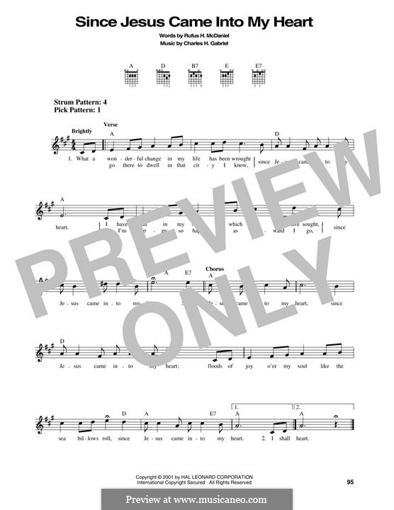 Since Jesus Came Into My Heart: Для гитары by Charles Hutchinson Gabriel