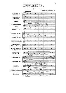 В горной стране, Op.7: Партитура by Нильс Вильгельм Гаде