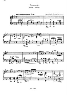 Двенадцать маленьких фантастических пьес, Op.55: No.10 Баркарола by Агате Бакер-Грёндаль
