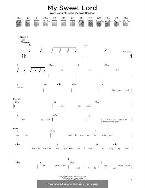 My Sweet Lord: Для гитары by George Harrison