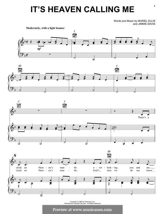 It's Heaven Calling Me: It's Heaven Calling Me by Jimmie Davis, Muriel Ellis