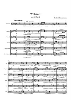 No.9 Тоска: For voice and string orchestra E major by Роберт Шуман