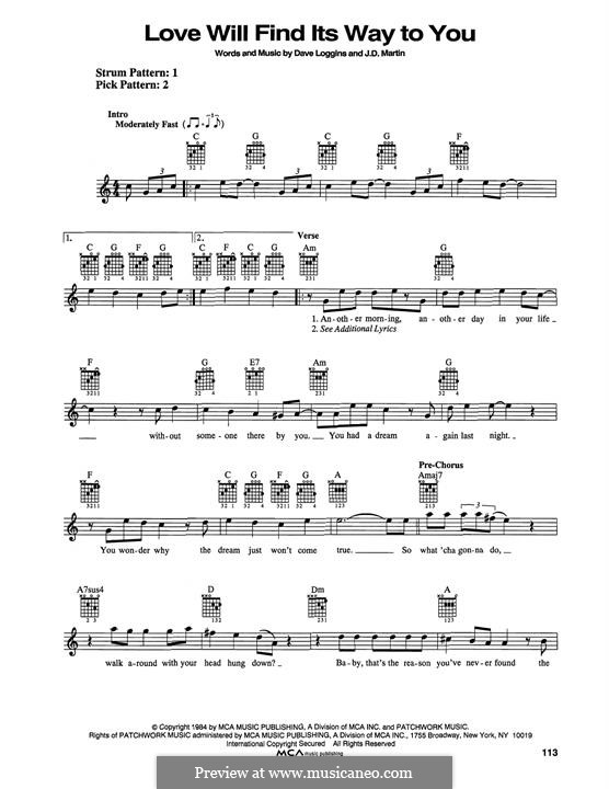 Love Will Find Its Way To You (Reba McEntire): Для гитары by Dave Loggins, J.D. Martin