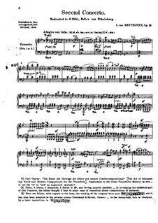 Концерт для фортепиано с оркестром No.2, Op.19: Версия для двух фортепиано в 4 руки by Людвиг ван Бетховен