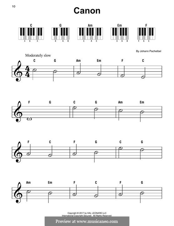 Piano version: Для одного исполнителя by Иоганн Пахельбель