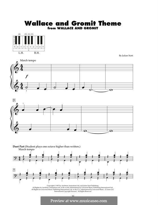 Wallace and Gromit Theme: Для фортепиано by Julian Nott