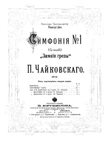 Симфония No.1 соль минор 'Зимние грёзы', TH 24 Op.13: Для двух фортепиано в восемь рук – партия первого фортепиано by Петр Чайковский