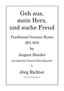 Geh aus mein Herz und suche Freud: Für Horn Quartett by August Harder