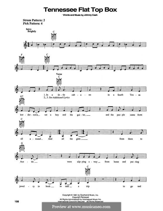 Tennessee Flat Top Box: Для гитары by Johnny Cash