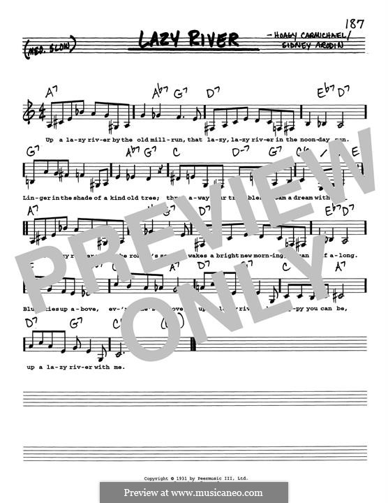 Lazy River (Bobby Darin): Low Voice by Hoagy Carmichael, Sidney Arodin