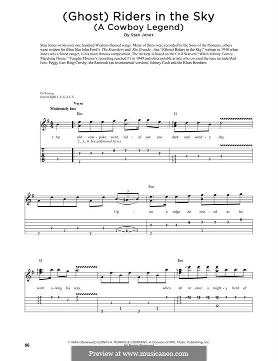 (Ghost) Riders in the Sky (A Cowboy Legend): Для гитары by Stan Jones