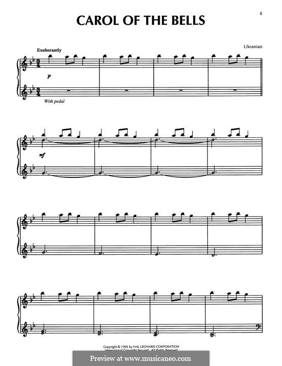 Piano version: Для одного исполнителя by Mykola Leontovych