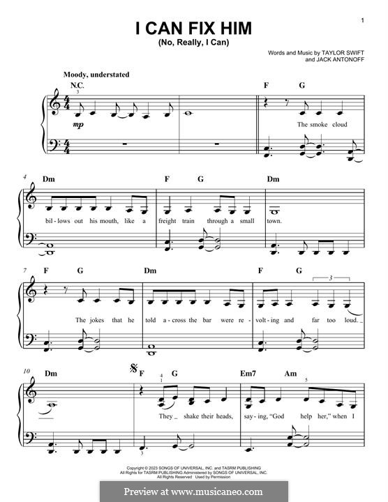 I Can Fix Him (No Really I Can) Taylor Swift: Для фортепиано by Jack Antonoff