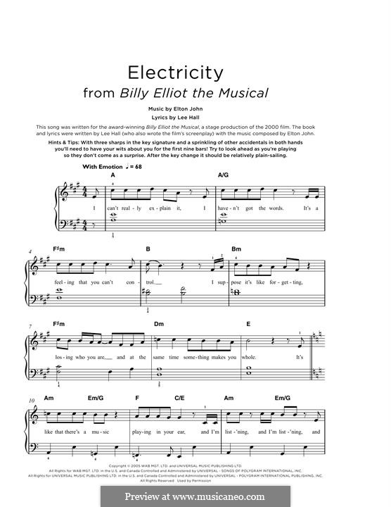 Electricity: Для фортепиано by Elton John