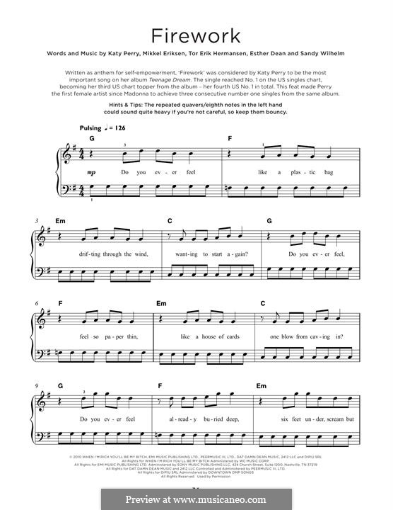 Instrumental version: Для фортепиано by Esther Dean, Katy Perry, Mikkel Storleer Eriksen, Sandy Wilhelm, Tor Erik Hermansen