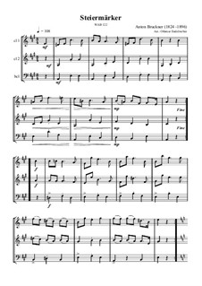 Steiermärker: For two clarinets and bass clarinet by Антон Брукнер