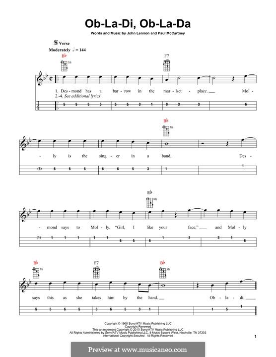 Instrumental version: For mandolin by John Lennon, Paul McCartney