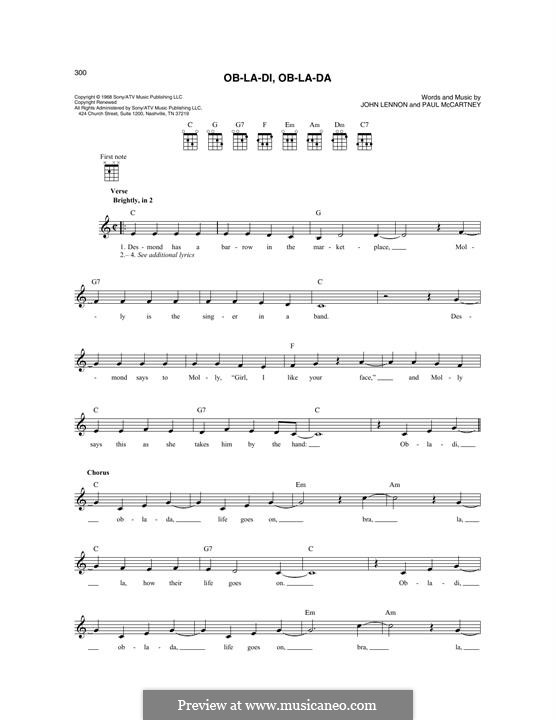 Instrumental version: For mandolin by John Lennon, Paul McCartney