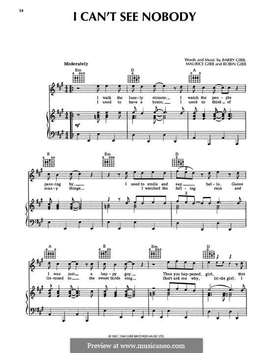 I Can't See Nobody (Bee Gees): I Can't See Nobody (Bee Gees) by Barry Gibb, Maurice Gibb, Robin Gibb