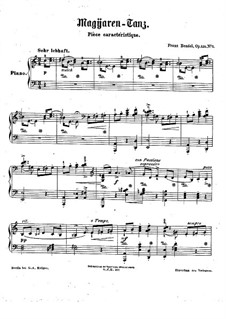 Drei charakteristische Stücke, Op.136: Nr.1 Magyaren Tanz by Франц Бендель