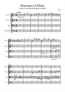 Hommage a J.S. Bach Fuga in C minor: Hommage a J.S. Bach Fuga in C minor by T H Y