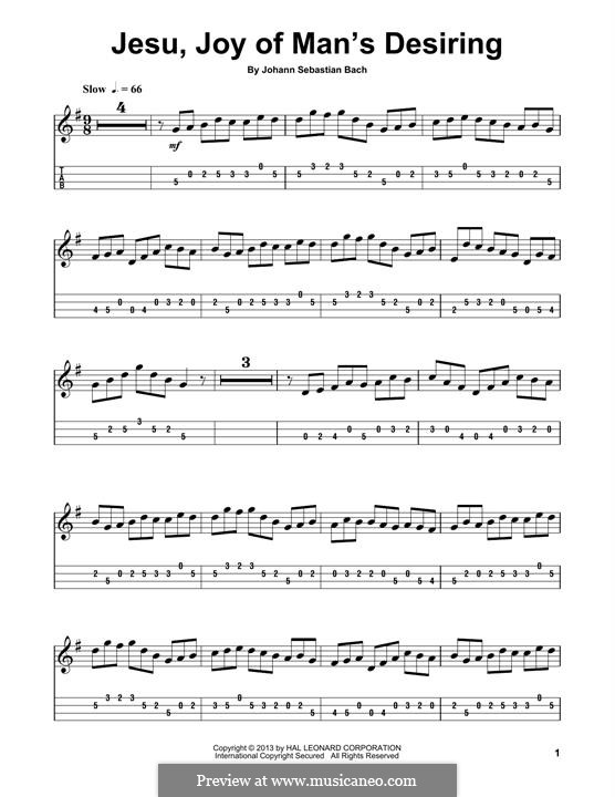 Jesu, Joy of Man's Desiring (Printable Scores): For mandolin by Иоганн Себастьян Бах