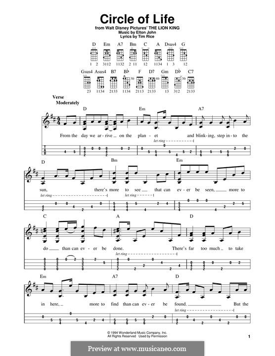 Instrumental version: For mandolin by Elton John