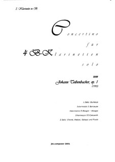 Concertino for four Clarinets, Op.1: 3rd Clarinet by Johann Teibenbacher