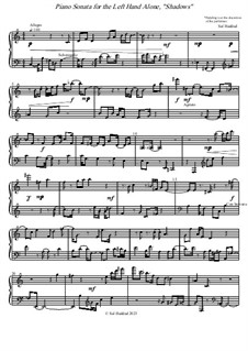 Piano Sonata for the Left Hand Alone, 'Shadows', Op.2: Piano Sonata for the Left Hand Alone, 'Shadows' by Salim Haddad