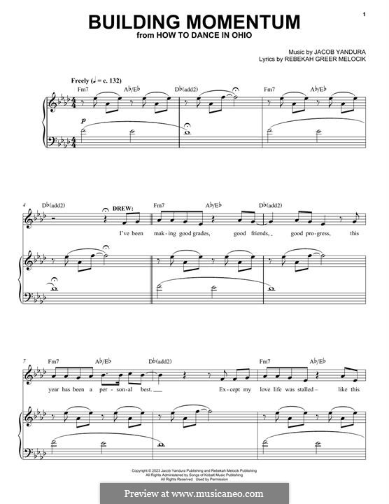 Building Momentum (from How To Dance In Ohio): Для голоса и фортепиано by Jacob Yandura