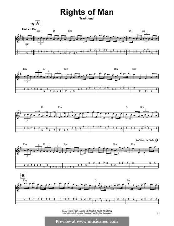 Rights of Man: For mandolin by folklore