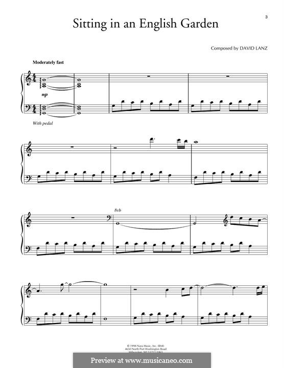 Sitting in an English Garden: Для фортепиано by David Lanz