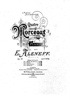 Четыре пьесы для фортепиано, Op.10: No.1 Маленикие вариации by Eugen Fedorovich Alenev