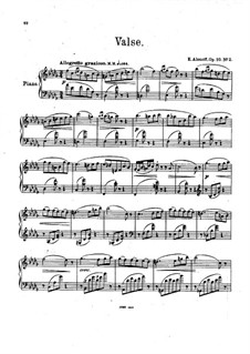 Четыре пьесы для фортепиано, Op.10: No.2 Вальс by Eugen Fedorovich Alenev