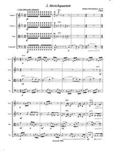 String Quartet No.2 (2004), Op.22: Score by Johann Teibenbacher