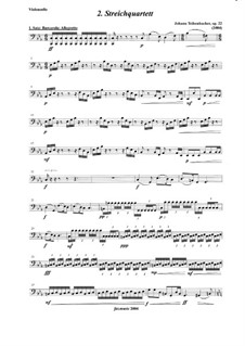 String Quartet No.2 (2004), Op.22: Cello by Johann Teibenbacher