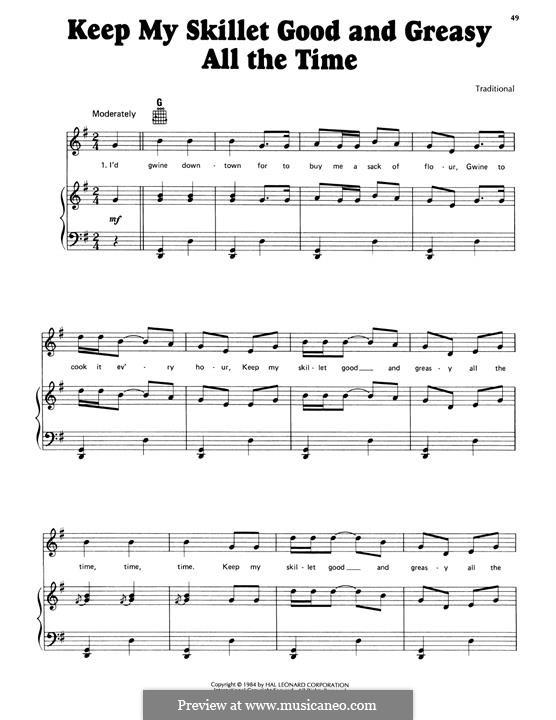 folklore Keep My Skillet Good And Greasy All The Time ноты на MusicaNeo