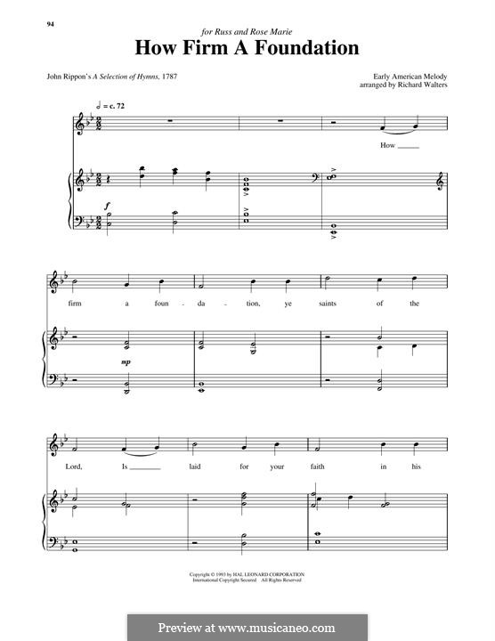 How Firm a Foundation: Для голоса и фортепиано by folklore