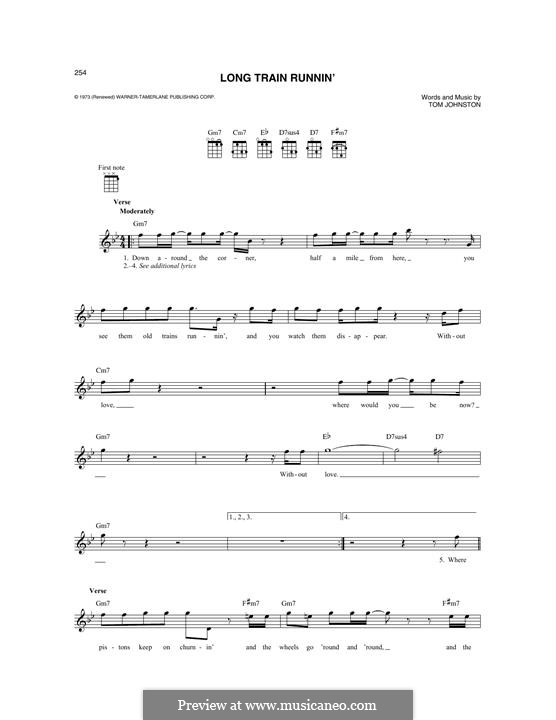 Long Train Runnin' (The Doobie Brothers): For mandolin by Tom Johnston