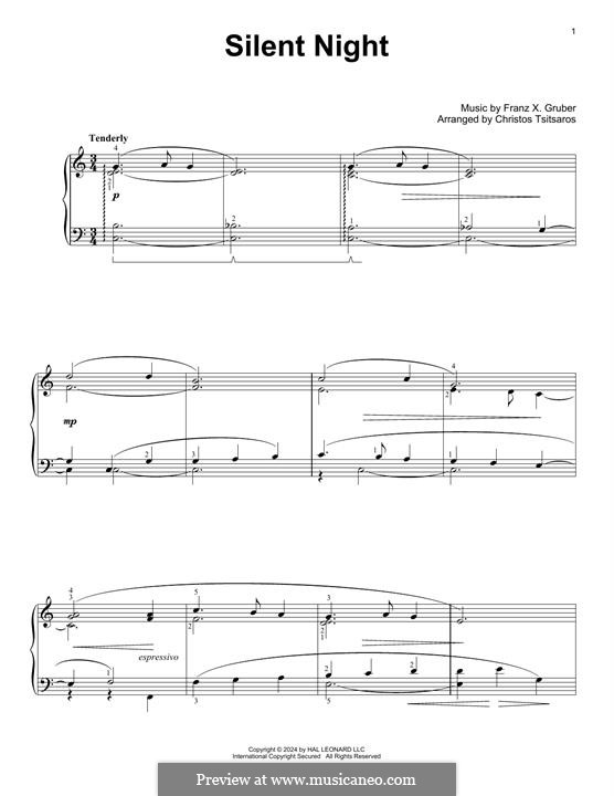 Piano version: Для одного исполнителя by Франц Ксавьер Грубер