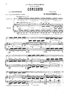Концерт для виолончели с оркестром No.1, Op.46: Партитура by Анри Вьетан