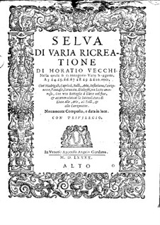 Selva di varia ricreatione: Партия альта by Орацио Векки