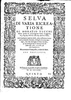 Selva di varia ricreatione: Quinto part by Орацио Векки